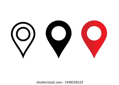 Location pin icon vector Illustration. navigation icon. search map icon. location place. Map pointer icon. GPS location symbol.	