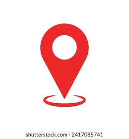 Location pin icon vector illustration on white background.
