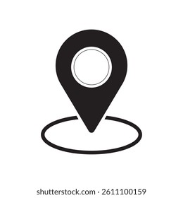 Location pin icon vector isolated on white background. GPS location symbol. Map pointer pin icon. Vector logo outline.