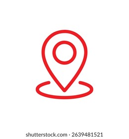 Location pin icon vector isolated on white background. Map pointer, marker, gps, navigation, place symbol