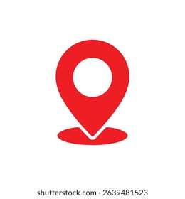 Location pin icon vector isolated on white background. Map pointer, marker, gps, navigation, place symbol