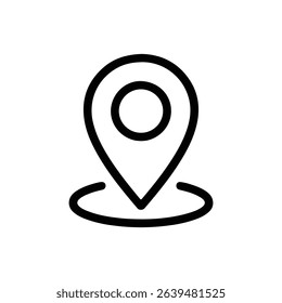 Location pin icon vector isolated on white background. Map pointer, marker, gps, navigation, place symbol