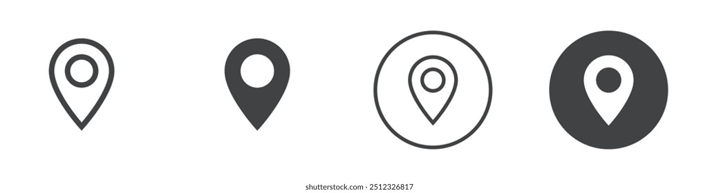 Localização ícone do pino Contorno do logotipo do vetor