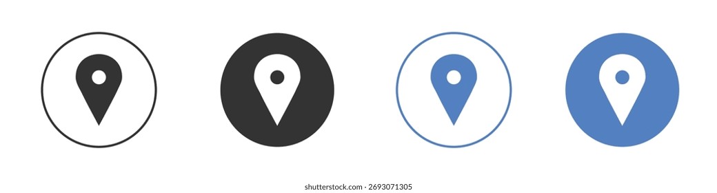 Vetor de ícone de pin de localização. Design de ilustração do modelo de logotipo