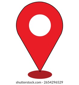 Location Pin Icon Vector | Map Marker Line Symbol