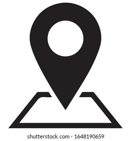 Location pin icon vector on white background