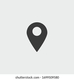 location pin icon. location pin vector on gray background