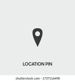 location pin icon. location pin vector on gray background