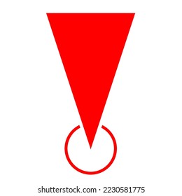 Location pin icon vector on white background. Direction map point concept.