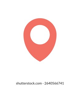 Location pin. Iconic illustration. White background.