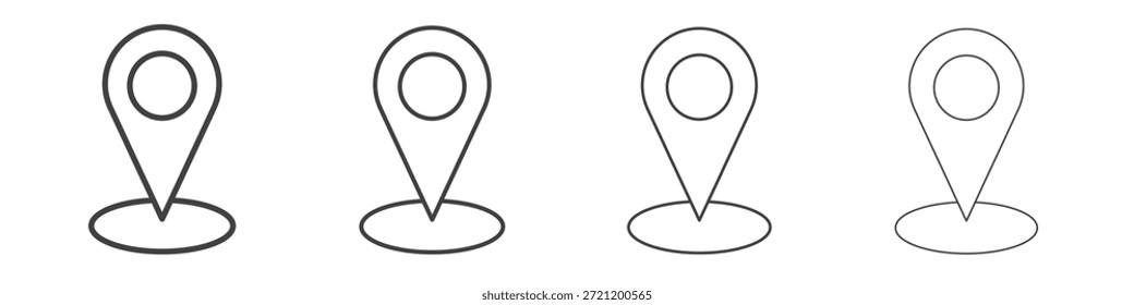 Iconos de pin de Locación para gráficos y Diseños web.