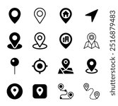 Location Pin Icons Pack Vector