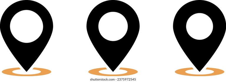 Location pin icons as place position