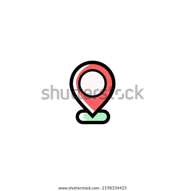 Location Pin Illustration Vector Graphic Good Stock Vector (Royalty