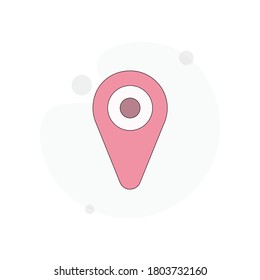 Location pin isolated vector flat illustration