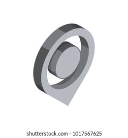 location pin isometric icon
