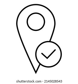 Location pin line art icon