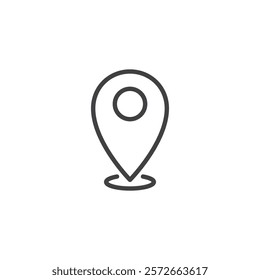 Location Pin line icon. linear style sign for mobile concept and web design. GPS Marker outline vector icon. Symbol, logo illustration. Vector graphics