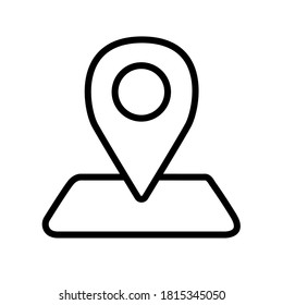 símbolo vectorial de la línea del pin de ubicación