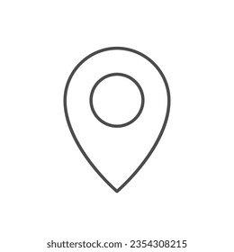 Location pin line outline icon