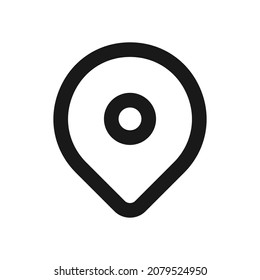 Location pin line UI icon design 