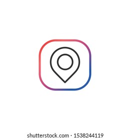 Location pin  - Line Vector Icon