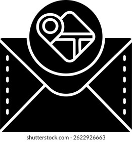 Diseño de icono de Vector de línea de pin de Locación