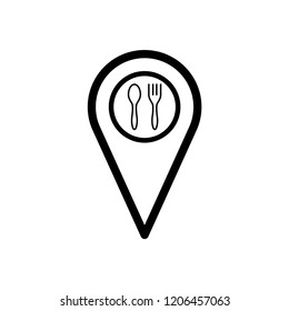 Location Pin. Locator Icon. Vector on Line Art Style and White Background. EPS 10.