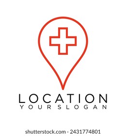 location pin logo abstract design vector	