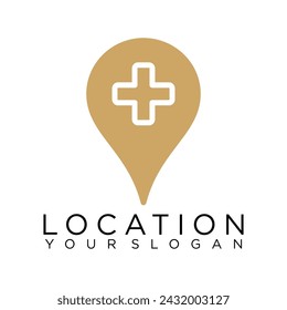 location pin logo abstract design vector	