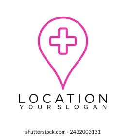 location pin logo abstract design vector	