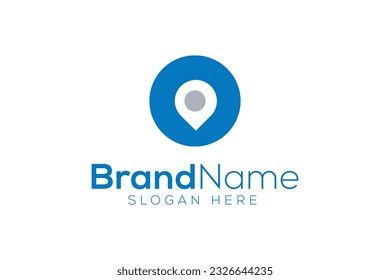 Location pin logo design vector template