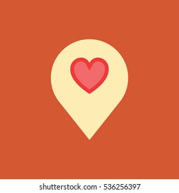 Location pin with love