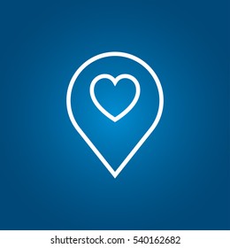 Location pin with love