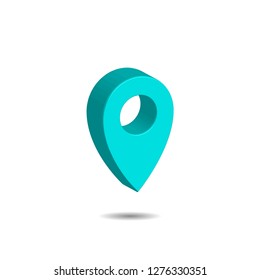 Location Pin Map 3 D Icon.Navigation Icon.