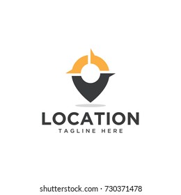 location pin map design logo template