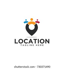 Location Pin Map Design Logo Template