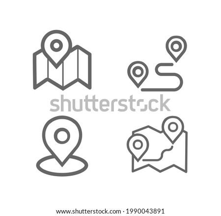 Location pin. Map, direction, search vector icon set