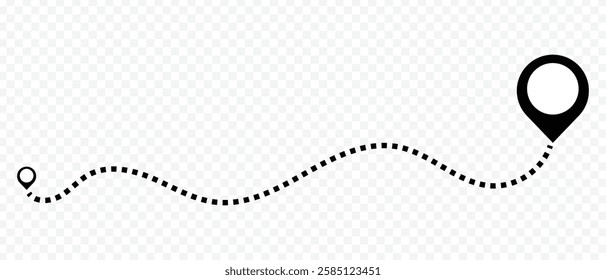 Location pin Map distance icon. start and finish route map distance sign. vector illustration.