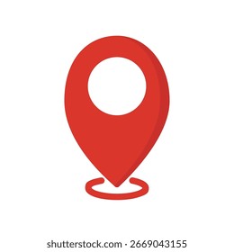 Location pin map distance icon. Guidance, pointer, technology, direction, gps concepts. Flat vector design isolated illustration.