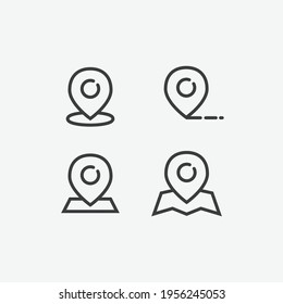 Location Pin Map Flat Design Icon Set