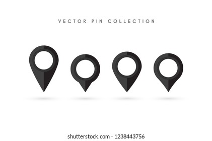 Location pin. Map pin flat icon vector design.