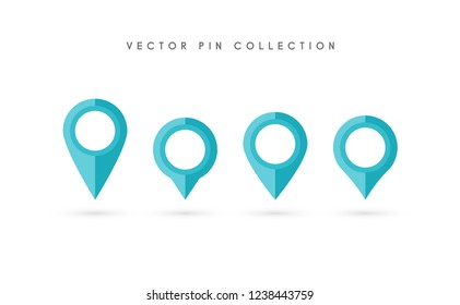 Location pin. Map pin flat icon vector design.