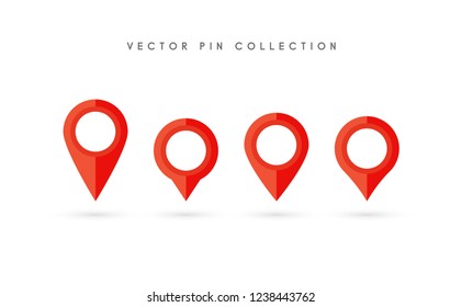 Location pin. Map pin flat icon vector design.