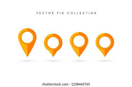 Location pin. Map pin flat icon vector design.