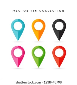 Location pin. Map pin flat icon vector design.