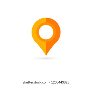 Location pin. Map pin flat icon vector design.