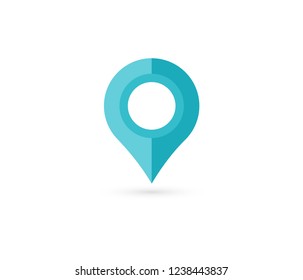 Location pin. Map pin flat icon vector design.