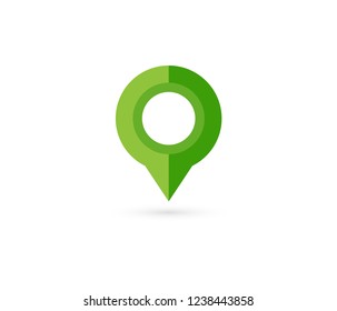 Location pin. Map pin flat icon vector design.