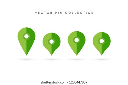 Location pin. Map pin flat icon vector design.